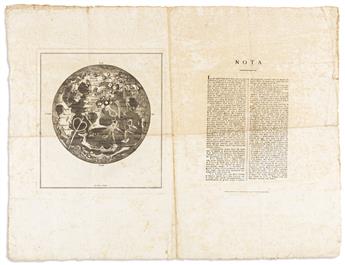 (CELESTIAL -- MOON MAIDEN.) Giovanni Brun; after Giovanni Domenico Cassini. [Lunar map broadside].